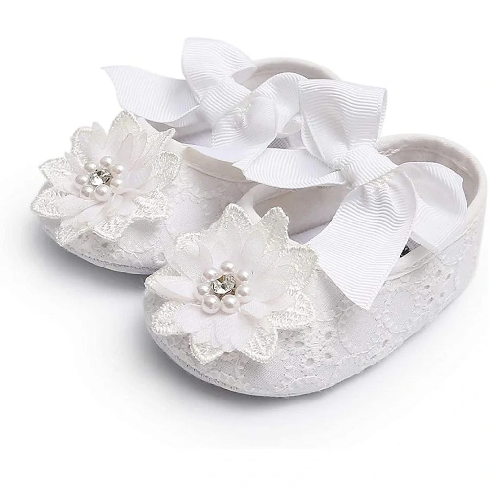 Ohwawadi Infant Baby Girl Shoes Baby Mary Jane Flats Princess Newborn